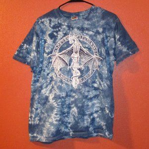 Dungeons Dragons Fruit Loom Vintage 1988 Woman Large Blue White Graphic Shirt